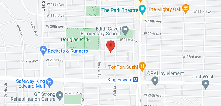 map of 638 W 22ND AVENUE